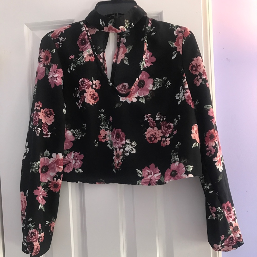 Chocker neck floral top